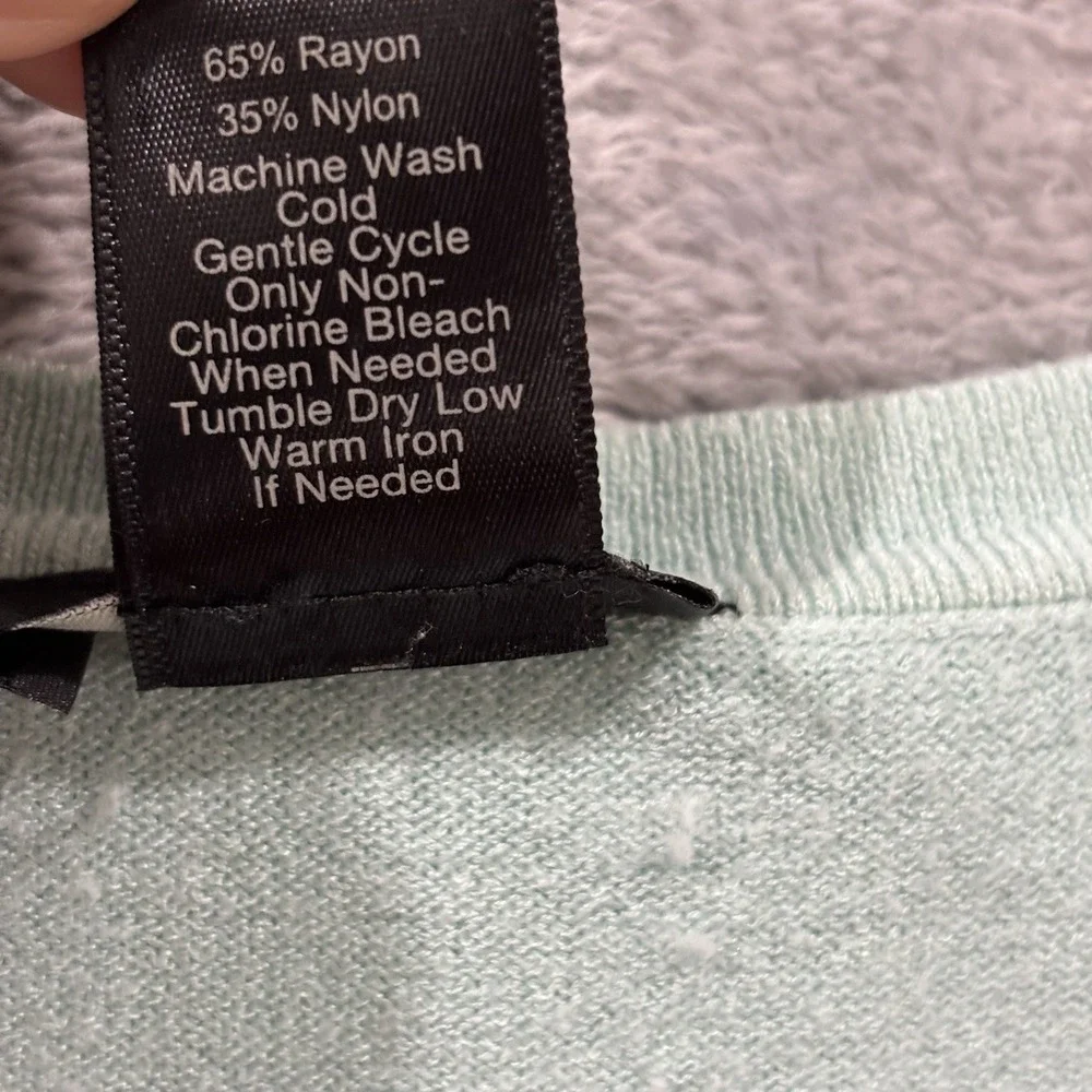 Ann Taylor Loft Cardigan Women's Small Short Sleeve Button Fairy Pastel Green